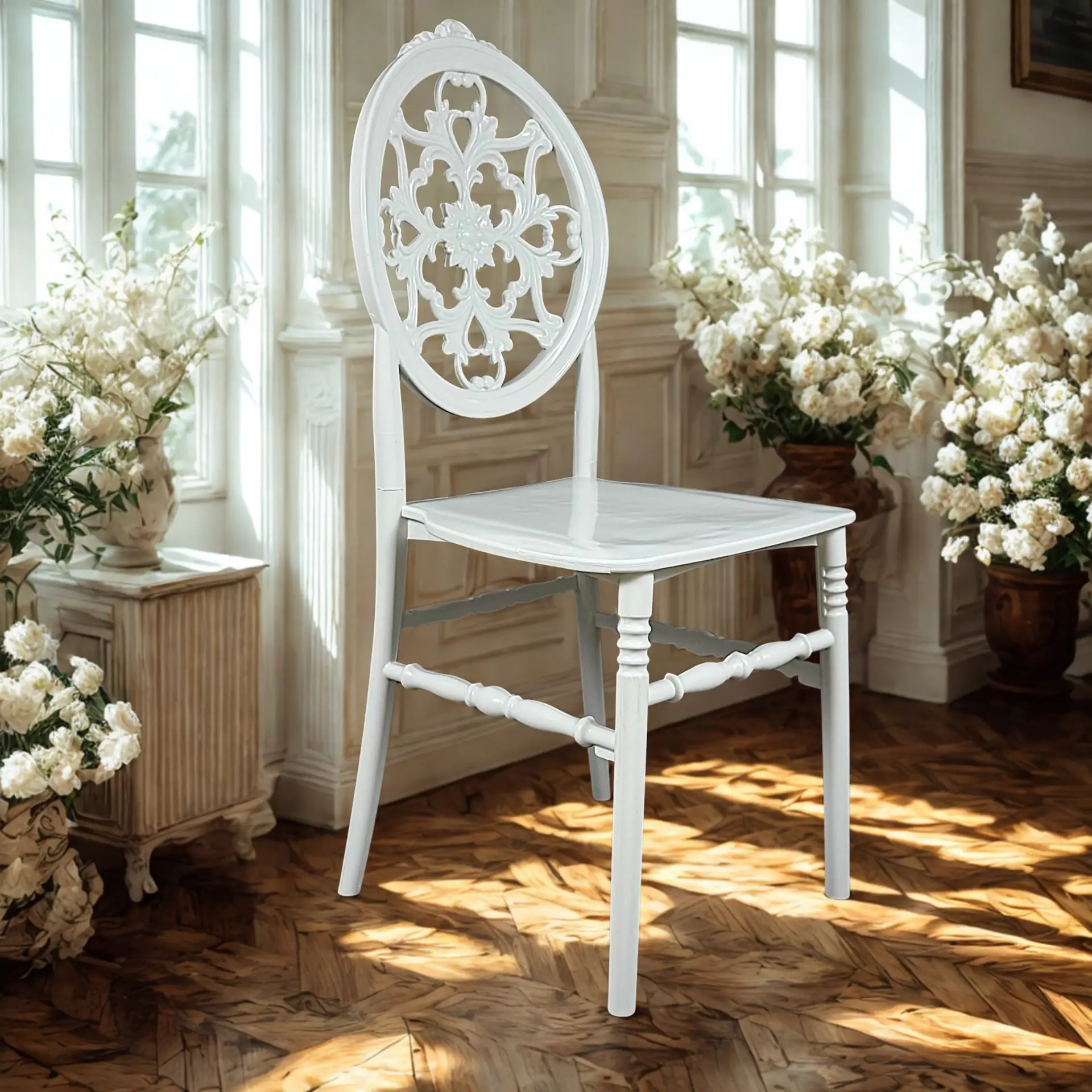 4 Adet Napoleon Sandalye – Beyaz